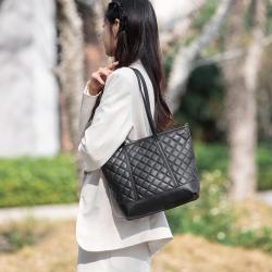 Trendy Ladies PU Shoulder Hand Bag Fashion Large Capacity Custom PU Leather Tote Bag Handbag