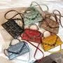 High Quality Sac A Main Femme PU Leather Handbags Flip Purse Metal Chains Crossbody Bag Embroidery Purses Handbag For Ladies