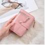 ZWY020 New Daily Women Short Wallet Fashion PU Leather Zipper Clutch Card Case Multi-Card Solid Color Lightweight Coin Purse