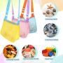 Wholesale New Zip Up Large Capacity Beach Toy Shell Bags Adjustable Carrying Straps Mesh Tote Bags