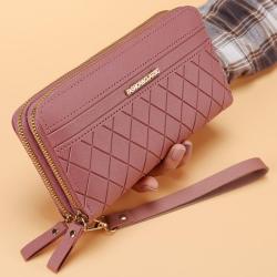 2024 new women's long wallet Korean style simple double zipper coin purse multi-card wallet card bag clutch wallets