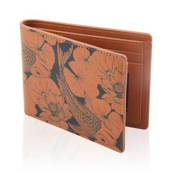 Bifold OEM Animal Print Wallet For Men Custom Printed Genuine Cowhide Leather Wallet