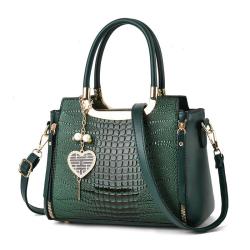 2023 New model Ladies shoulder bags and purse fashion colors leather handbags women's tote bags with heart shape pendant