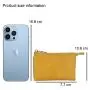Ultrathin Leather Multi Card Organizer Wallet Credit Card Holder Thin Wallet with Zipper Pocket Leather Simple Storage Bag