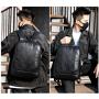 ZR632 Men Computer Backpack Laptop Bag USB High Quality PU Zipper Customizable Logo Backpack Business Schoolbag Outdoor Sports