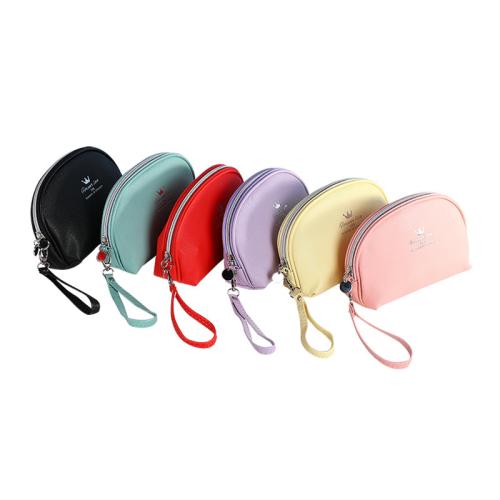 Custom Logo Zippered Make Up Pouch Clear Lip Shaped Small Leather Zipper Makeup Cosmetic Bag