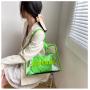 Fashion Large Capacity Transparent Mother Bag Shoulder Tote Bag Female Alphabet PVC Beach Bag