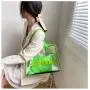 Fashion Large Capacity Transparent Mother Bag Shoulder Tote Bag Female Alphabet PVC Beach Bag