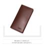 KHF037 2023 Hot Selling Long PU Leather Wallet Men's Card Bag Lychee Pattern Multi Card Driver's License Leather Case ID Bag