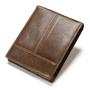 Vintage Genuine Leather Wallets For Men Anti-Theft Short Male Purses Money Clip Credit Card Holder Good Quality Man Wallets RFID
