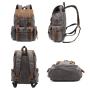 Retro vintage laptop backpack Large Capacity Leather Canvas Backpack For Men School Bags Waterproof High Quality Laptop Backpack