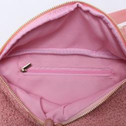 New Design Fashion Cute Large White Black Pink Brown Plush Teddy Sherpa Fanny Pack  Large Capacity Fanny Pack with Inner Pocket