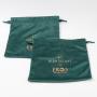 Custom Gold Logo Prined Drawstring Packaging Velvet Gift Pouch Soft Velvet Jewelry Dust Storage Bag