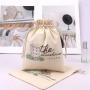 Reusable Organic Cotton Drawstring Toys Christmas Gift Bag Natural Custom Logo Pcrinted Muslin Packaging Dust Cotton Pouch