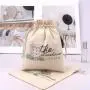Reusable Organic Cotton Drawstring Toys Christmas Gift Bag Natural Custom Logo Pcrinted Muslin Packaging Dust Cotton Pouch