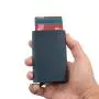 Wholesale metal card holder wallet aluminium pop up wallet rfid genuine leather metal card holder