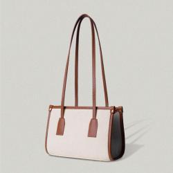 Wholesale Handbag Factory Customize Leather And Canvas Bags Fashionable Smaller Women Tote Bags