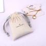 Wholesale Custom Logo Printed Flannel Velvet Pouch Drawstring Jewelry Display Perfume Gift Jewelry Velvet Bag