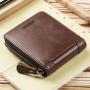 XL090  Men Wallet Luxury Classic Short Zip Style Card Holder Wallet For Men French Style Anti Water Large Capacity Purse