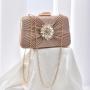 New arrival elegant purse exquisite rhinestone flower bag party champagne clutch bag handbags shoulder bags bulk wholesale