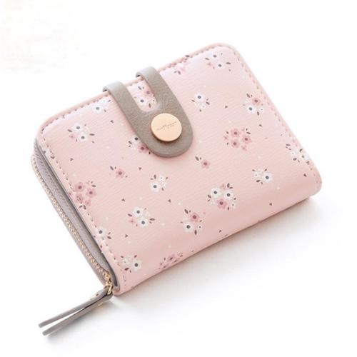 OEW105 Luxury Minimalist Pu Leather Wallets for Women Fashionable Short Coin Purse Zipper Small ID Credit Card Holder