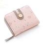 OEW105 Luxury Minimalist Pu Leather Wallets for Women Fashionable Short Coin Purse Zipper Small ID Credit Card Holder