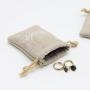 Recycled Natural Hessian Burlap Christmas Gift Coffee Dust Jute Pouch Brown Gray Sack Jute Drawstring Bag
