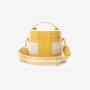 New arrival yellow Pu leather bucket handbags makeup handbag for woman high quality shoulder bag