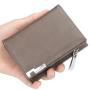 HR293 New Fashion Solid Color Wallets Men's Short Business Multi Card Money Clip Zipper Fashion ID Card Ticket Photo Bit Cli