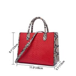 2024 Custom Snake Vegan Leather Luxury Purse Handbag For Women Ladies Bag Set