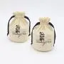 High Quality Round Bottom Cotton Linen Drawstring Candle Bag Candle Pouch Natural Cotton Muslin Gift Cosmetic Dust Bag