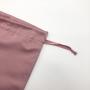 Custom Logo Printed Pink Satin Dust Shopping Bag Drawstring Underwear Clothes Packaging Dust Promotion Bag