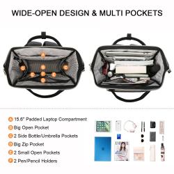 Lovevook 2022 15.6 17 in large back pack nylon girls cute bag work laptop backpack with USB charging port women school backpacks