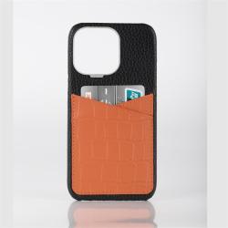 Luxury Custom Design Inspired Togo Leather Mobile Phone Cover Cases With Crocodile Pattern Card Holder Slot For Iphone 14 15 Pro