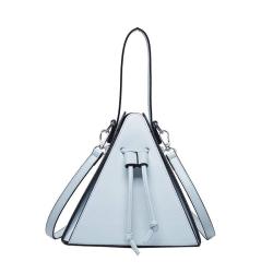 2024 Custom Drawstring Pyramid Vegan Leather Handbag For Women Ladies Luxury Bag