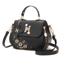 2022 Cute Big Fashion Shoulder Ladies Floral Embroidery Designs Leather Womens Mini Bags