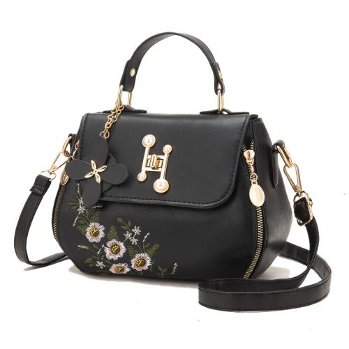 2022 Cute Big Fashion Shoulder Ladies Floral Embroidery Designs Leather Womens Mini Bags