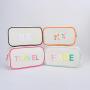 Keymay Wholesale Canvas Makeup Bag With Zipper Portable Toiletry Pouch Girls Zipper Cosmetic Bag Canvas