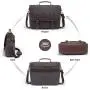 Lovevook Waterproof Anti-theft Retro Vintage Leather Work Large Capacity  business Messenger Bags men Briefcase laptop bags
