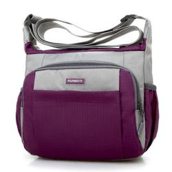 HR477 Unisex Single Shoulder Bag New Fashion Sandwich Zipper Pocket Crossbody Bag Nylon Cloth Leisure Outdoor Sports Bag