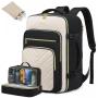 LOVEVOOK 2024 quilted office computer travel fashion laptop backpack bag large 40L carry on flight approved travel men backpacks