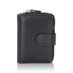 Professional Slim Business Card Carrier Name Card Holder Wallet With Magnetic Shut RFID Blocking Wallet With Pop Up Leather Case