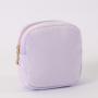 Keymay Stock Wholesale Custom Designer Makeup Cosmetic Bag Women Ladies Zipper Fashion Soft Terry Cloth Pouch