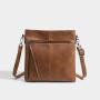 Factory directly sales high women small brown crossbody purse handbag custom retro faux pu leather shoulder bag 2024