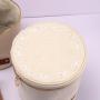 Round Portable Canvas Custom Women Bucket Cosmetic Bag Zipper Skincare Travel Cotton Canvas Makeup Cosmetic Pouch