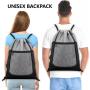 Gelory Waterproof Drawstring String Bag Shoulder Rucksack Sport Gym Storage Drawstring Backpack Bag With Side Pocket