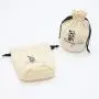 High Quality Round Bottom Cotton Linen Drawstring Candle Bag Candle Pouch Natural Cotton Muslin Gift Cosmetic Dust Bag