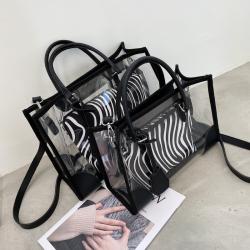 Customized Wholesale Popular Fashion Transparent Clear PVC Tote Beach Bag Ladies Shoulder Bag Women Handbags