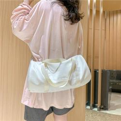 HR636 INS Yoga Exercise Handbag Casual Women's Nylon Fabric Large Bag Simple and Popular Fresh Solid Color Women's Fitness Bag