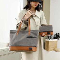 Newest Selling Large Canvas Women Waterproof Work Briefcase Computer Bag Tote Bag